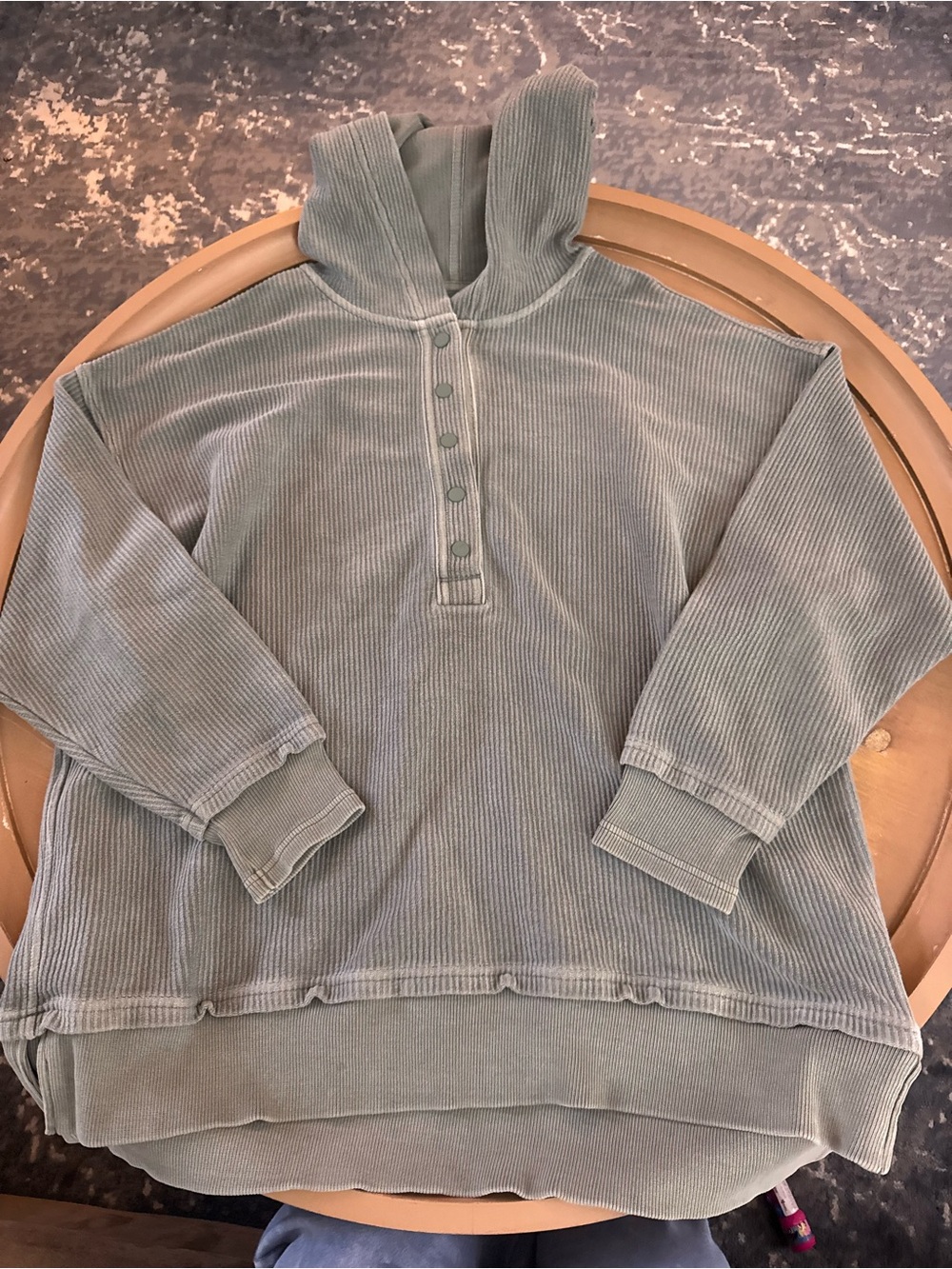 Aerie Textured Henley Hoodie - Picture 5 of 5